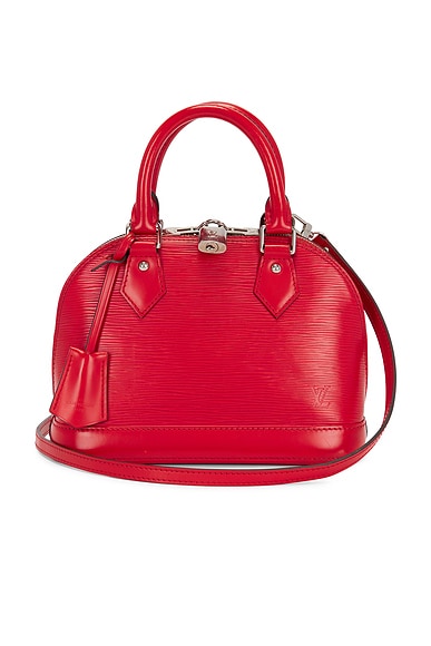 FWRD Renew Louis Vuitton Epi Alma BB Handbag in Red