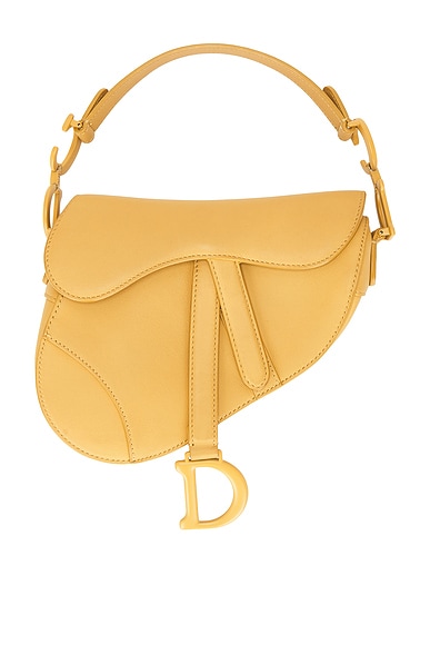 FWRD Renew Dior Saddle Bag in Tan