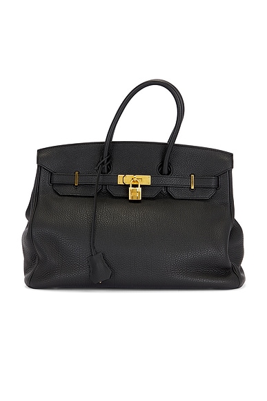 FWRD Renew Hermes Togo Birkin 35 Handbag in Noir