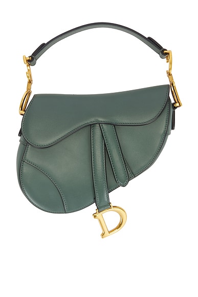 FWRD Renew Dior Saddle Bag in Green
