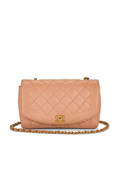 FWRD Renew Chanel Vintage Diana Flap Bag in Pink