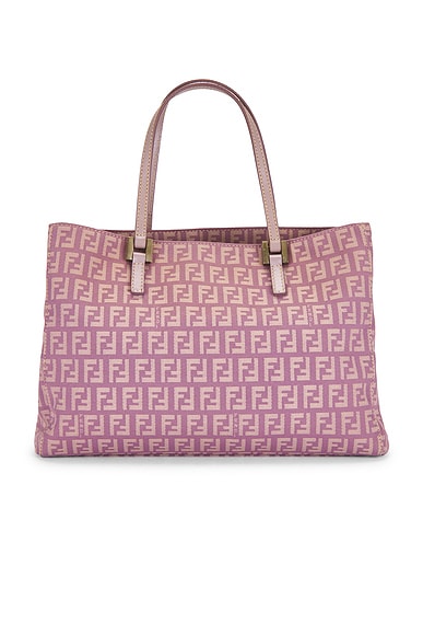 FWRD Renew Fendi Zucchino Tote Bag in Pink