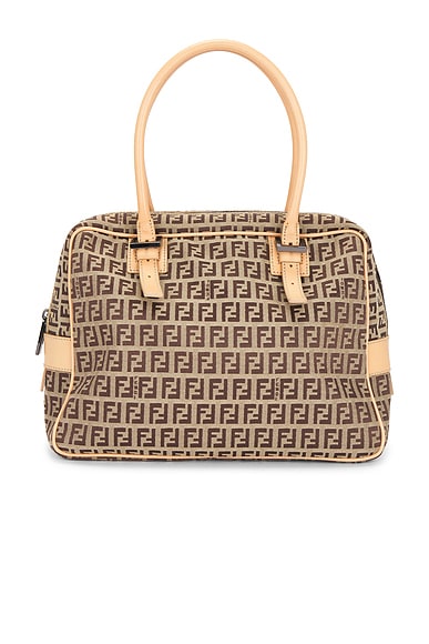 FWRD Renew Fendi Zucchino Handbag in Beige