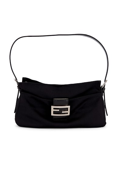FWRD Renew Fendi Mama Baguette Shoulder Bag in Black