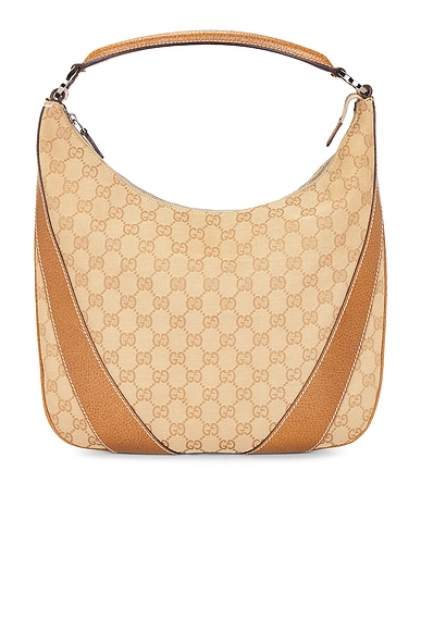 FWRD Renew Gucci Hobo Bag in Beige