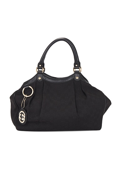 FWRD Renew Gucci Sukey Tote Bag in Black