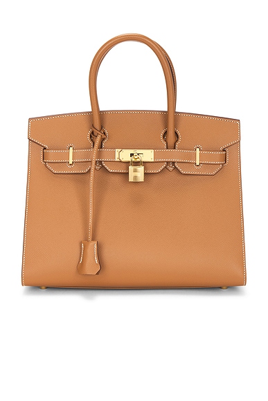 FWRD Renew Hermes Epsom Birkin 30 Sellier Handbag in Gold