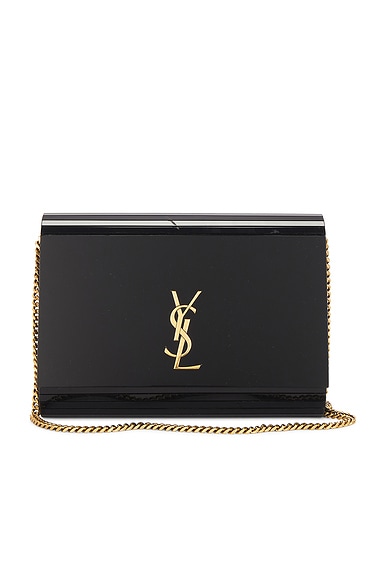 FWRD Renew Saint Laurent Vicky Minaudiere Bag in Nero