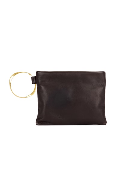 FWRD Renew The Row Square Bracelet Clutch in Dark Aniline ANG