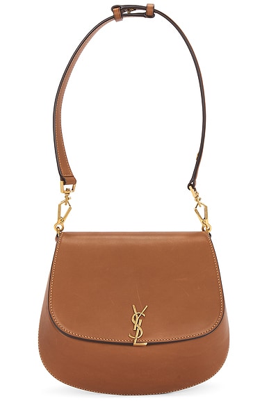 FWRD Renew Saint Laurent Mini Top Handle Bag in Brick