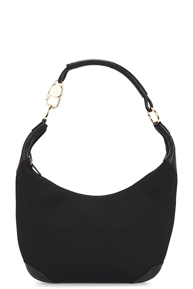 FWRD Renew Gucci Clasp Hobo Bag in Black