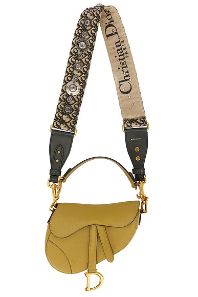 FWRD Renew Dior Saddle Bag in Tan