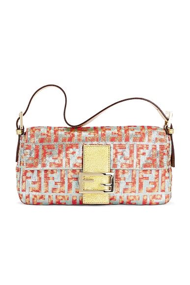 Fendi Zucca Baguette Shoulder Bag