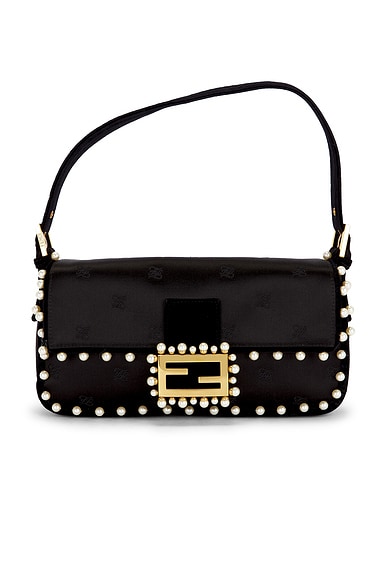 FWRD Renew Fendi Baguette Shoulder Bag in Blue