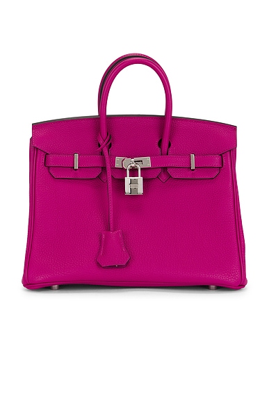 FWRD Renew Hermes Togo Birkin 25 Handbag in Rose Pourpre