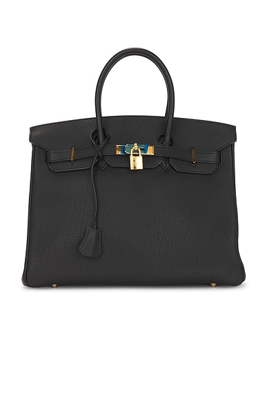 FWRD Renew Hermes Togo Birkin 35 Handbag in Noir