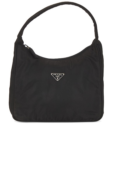 FWRD Renew Prada Tessuto Sport Hobo Bag in Black