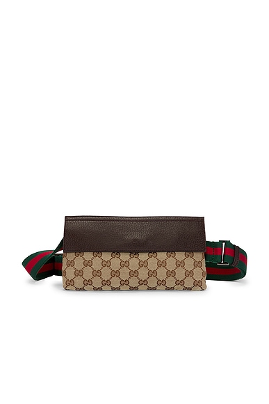 FWRD Renew Gucci GG Belt Bag in Beige