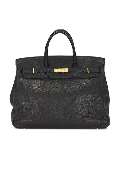 FWRD Renew Hermes Togo Birkin 40 Handbag in Noir