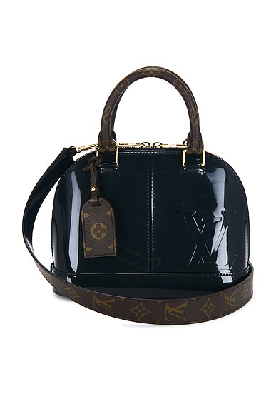 FWRD Renew Louis Vuitton Alma BB Handbag in Blue & Black