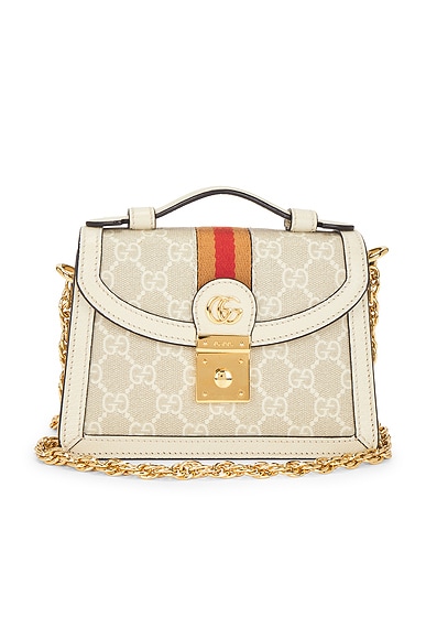 FWRD Renew Gucci Ophidia Shoulder Bag in Ivory