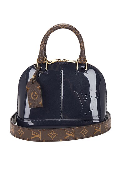 FWRD Renew Louis Vuitton Alma BB Handbag in Navy | FWRD