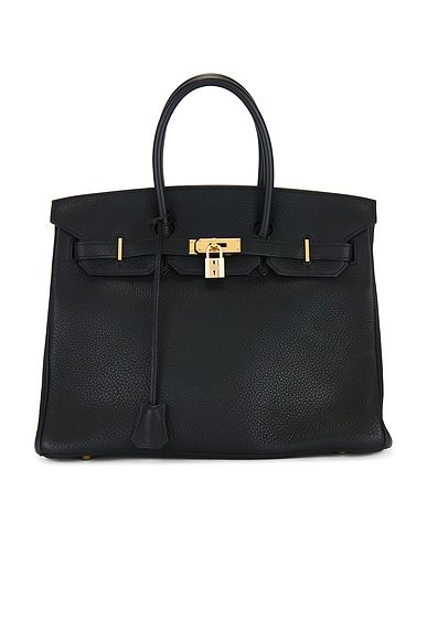 FWRD Renew Hermes Togo Birkin 35 Handbag in Noir