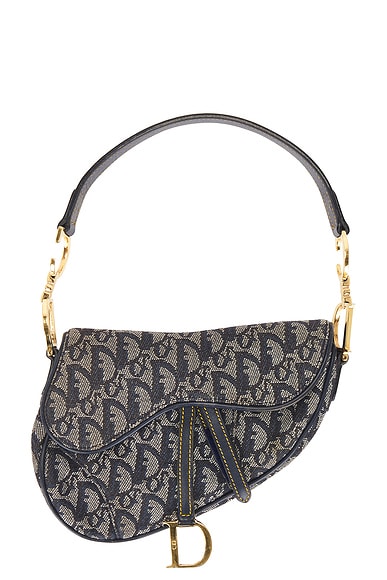 FWRD Renew Dior Vintage Diorissimo Saddle Bag in Blue