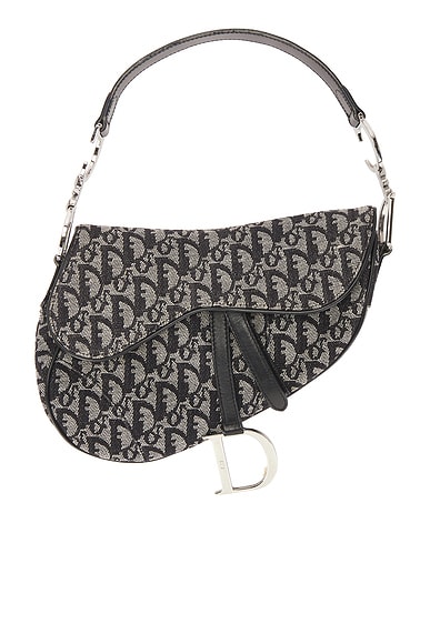 FWRD Renew Dior Vintage Diorissimo Saddle Bag in Blue
