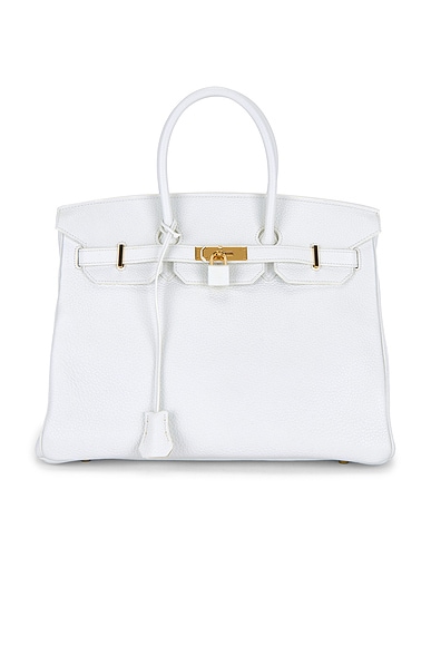 Hermes Clemence Birkin 35 Retourne Handbag in Noir