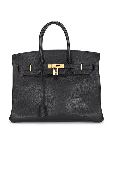 FWRD Renew Hermes Togo Birkin 35 Handbag in Noir
