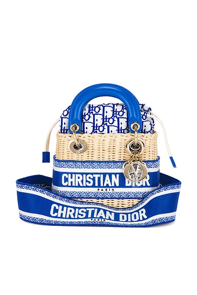 Dior Wicker Oblique Mini Lady Dior Handbag