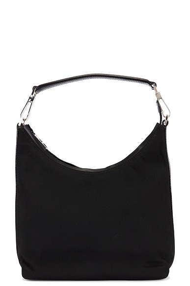 FWRD Renew Gucci Clasp Hobo Bag in Black