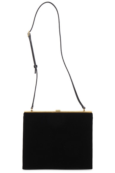 FWRD Renew Saint Laurent Small Gaia Shoulder Bag in Noir