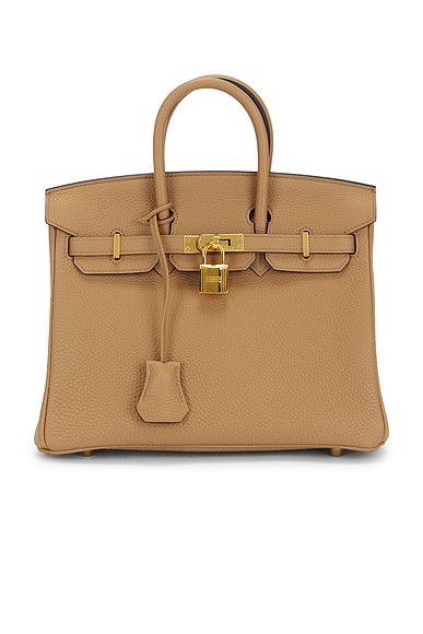 FWRD Renew Hermes Togo Birkin 25 Handbag in Chai