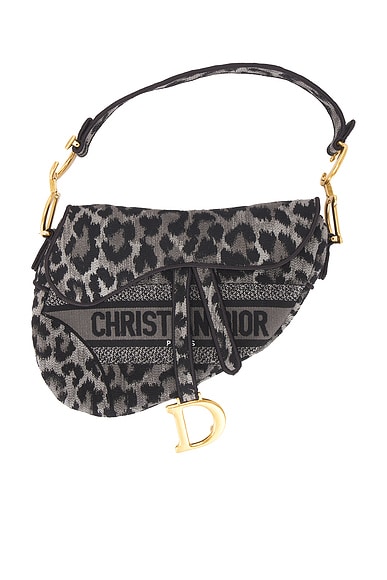FWRD Renew Dior Saddle Bag in Grey
