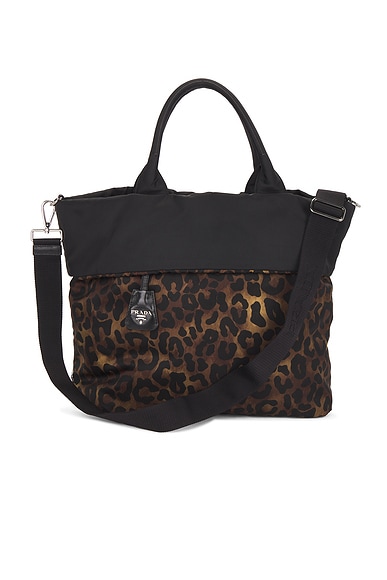 FWRD Renew Prada Tessuto Tote Bag in Black