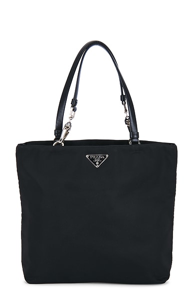 FWRD Renew Prada Vintage Tessuto Tote Bag in Black