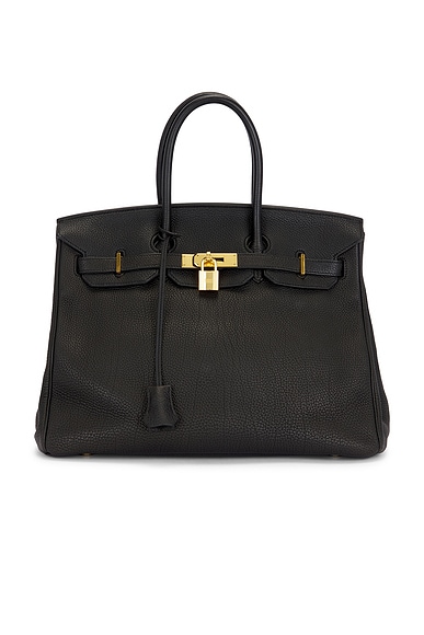 FWRD Renew Hermes Togo Birkin 35 Handbag in Noir