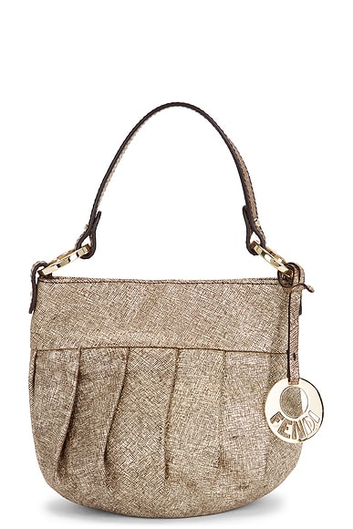 FWRD Renew Fendi Mini Chef Shoulder Bag in Beige