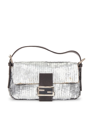Fendi Vintage Sequined Baguette Shoulder Bag