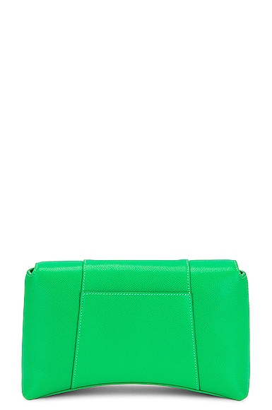 Shop Balenciaga Xs Soft Hourglass Shoulder Bag In Vivid Green