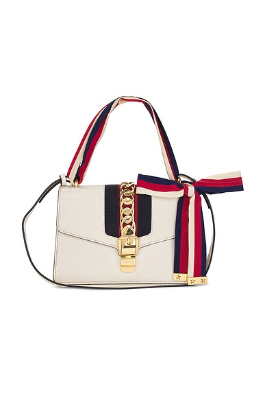 FWRD Renew Gucci Sylvie Shoulder Bag in White
