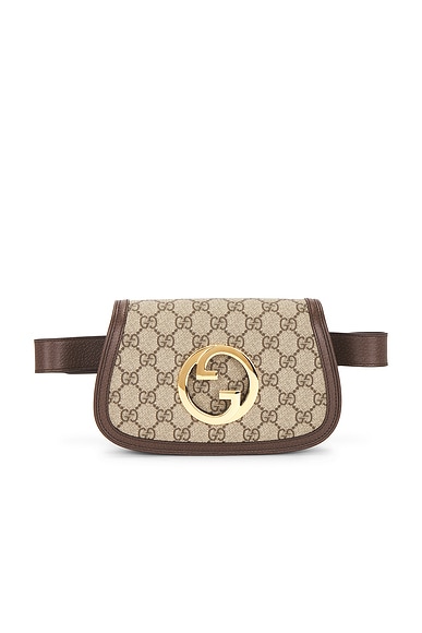 FWRD Renew Gucci GG Supreme Blondie Belt Bag in Beige