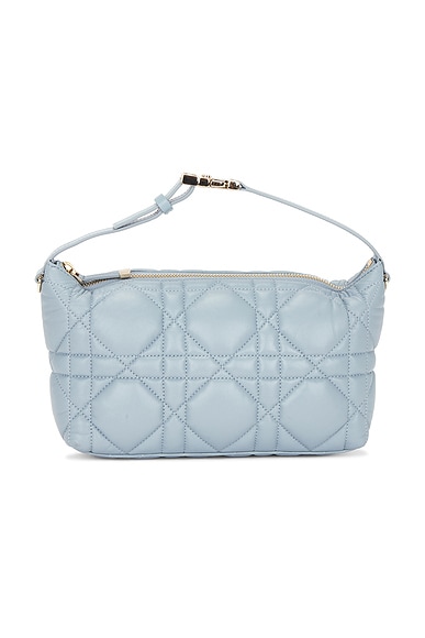 FWRD Renew Dior Cannage Diortravel Nomad Pouch in Blue