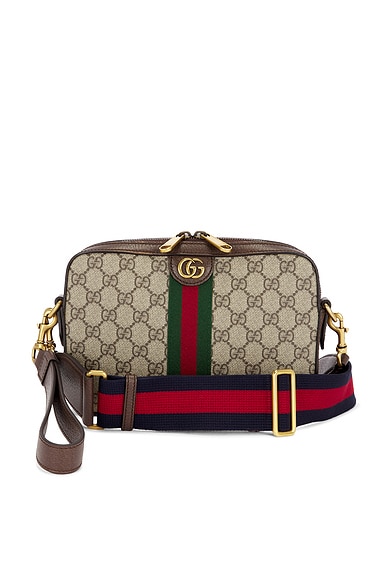 FWRD Renew Gucci Ophidia Shoulder Bag in Beige