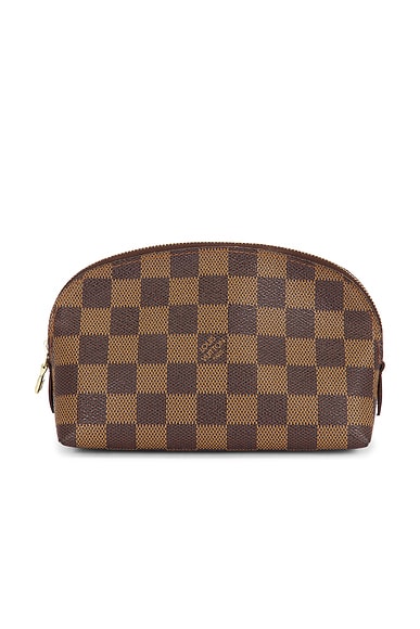 FWRD Renew Louis Vuitton Damier Ebene Cosmetic Pouch in Brown