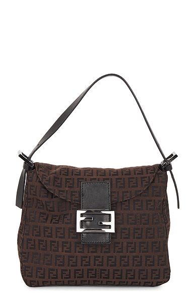 Fendi Zucchino Mama Baguette Shoulder Bag