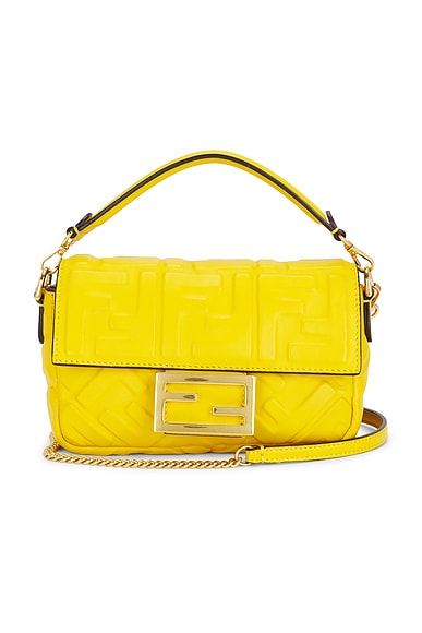 Fendi Zucca Mini Baguette Shoulder Bag