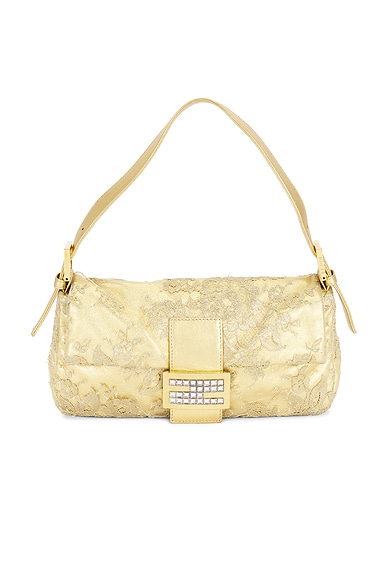 Fendi Lace Baguette Shoulder Bag